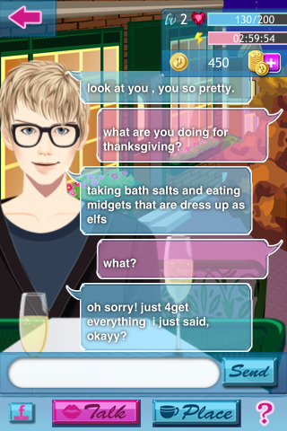 Illustration for article titled This Digital Boyfriend Game Is Like Dating Cleverbot, Except Even More Hilarious/Creepy